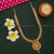 Exquisite one gram gold micro plated Long Necklace with Multi-Color Stones, a Must-Have for Traditional Festivals