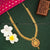 Gorgeous  one gram gold micro plated Long Necklace with Ruby Green Color Stones, Enhance Your Festival Attire
