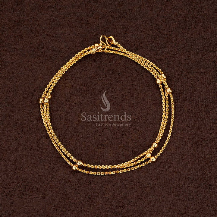 Premium one gram micro gold designer chain with sparkling and rich golden tone – Sasitrends