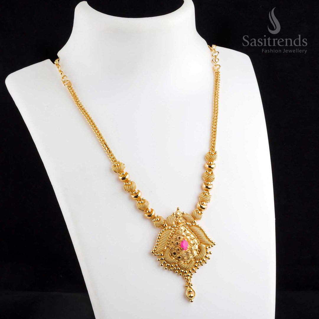 Micro Gold Plated Guaranteed Pendant Necklace - Sasitrends Online Shopping