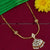 Elegant Gold Plated Attigai Necklace with American Diamond Stones