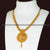 Micro Gold Plated Floral Pendant Necklace - Indian Traditional Wear - Online Shopping