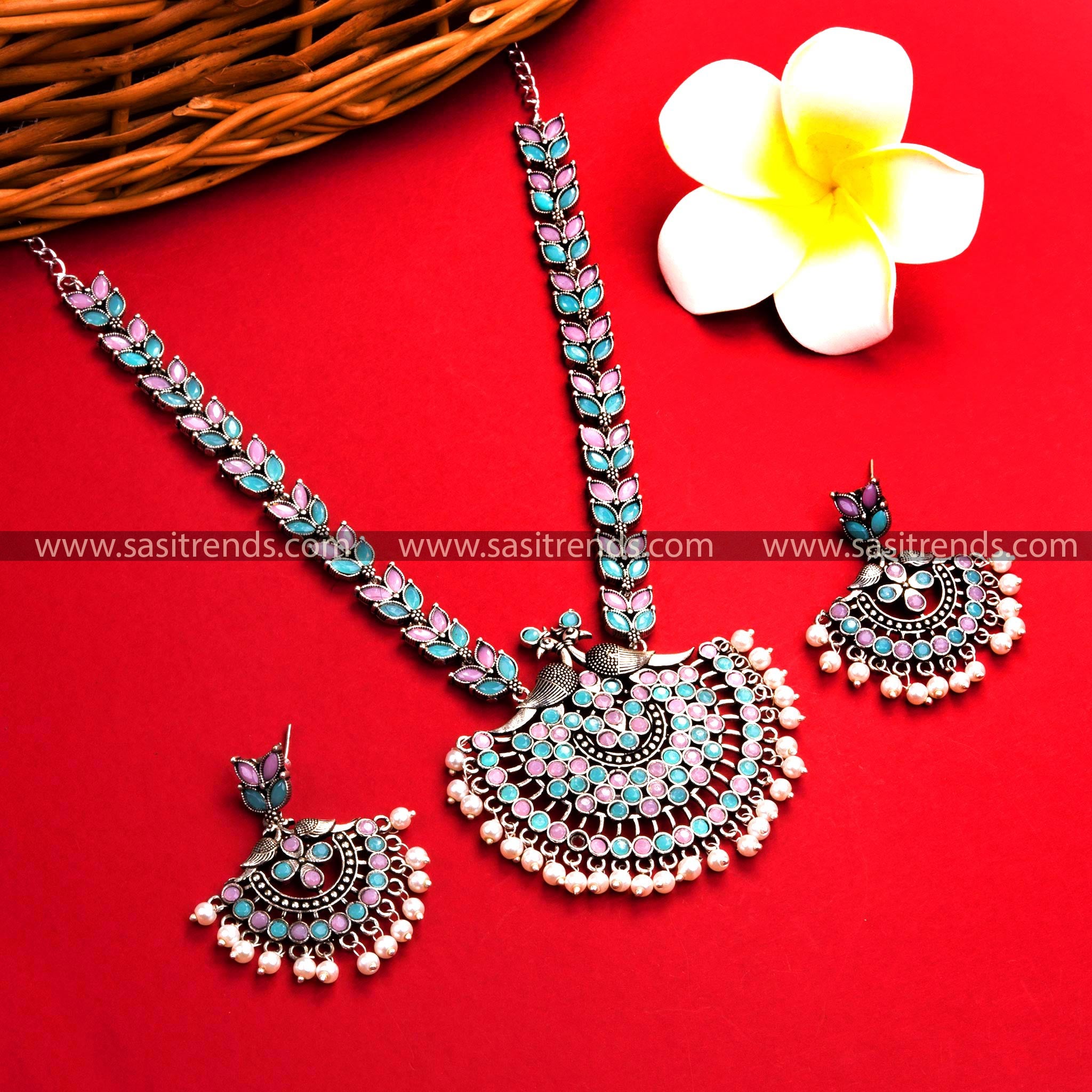 Long hotsell ethnic necklace