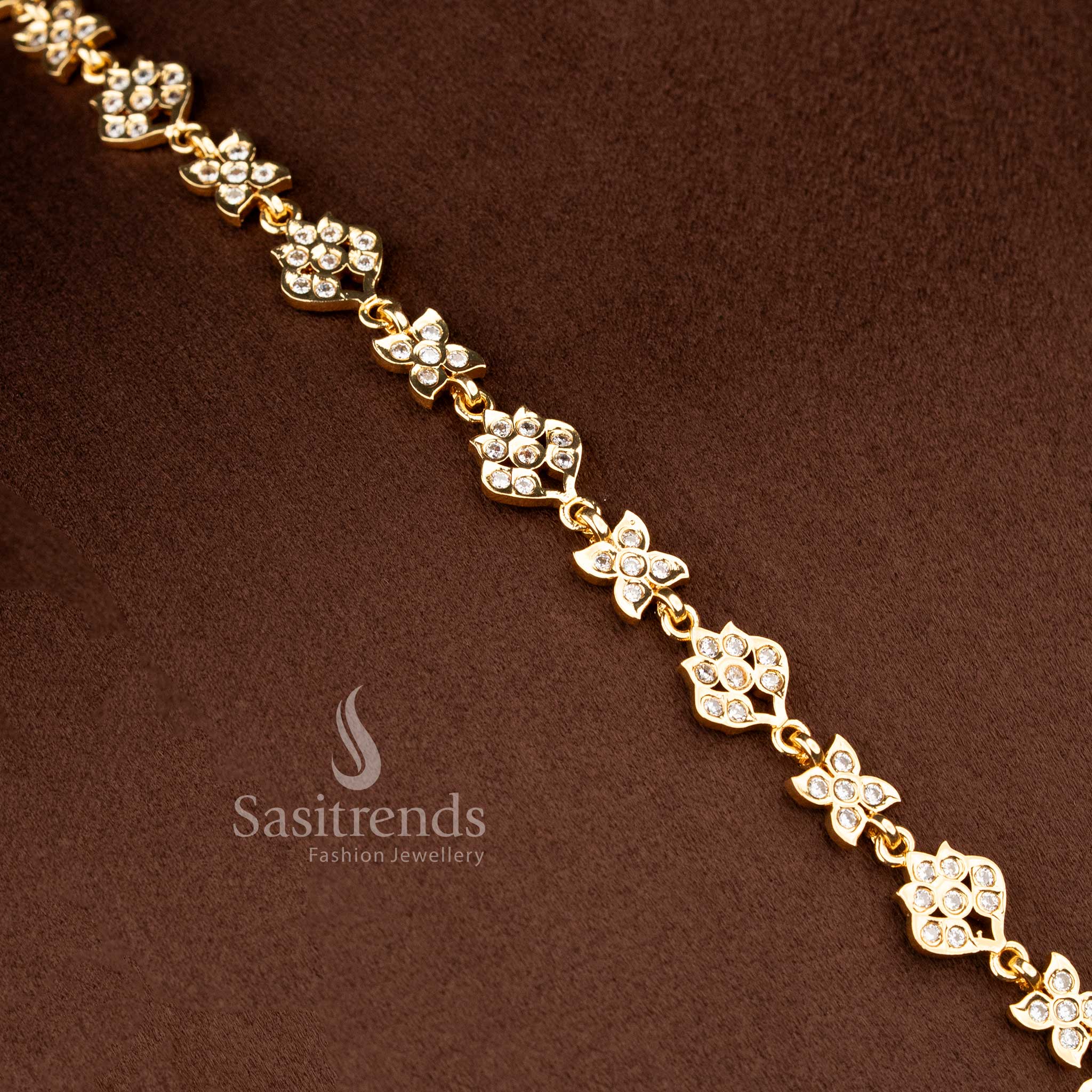 Charming white Impon micro gold plated floral mandala long necklace for cultural events – Sasitrends