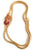 Ruby Elegance: Micro Gold Plated Mugappu Chain with Floral Motif and AD Stones for Women