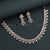 Red Allure Captured! Rose Gold Floral Necklace Set with Earrings – American Diamond Stones for Women 