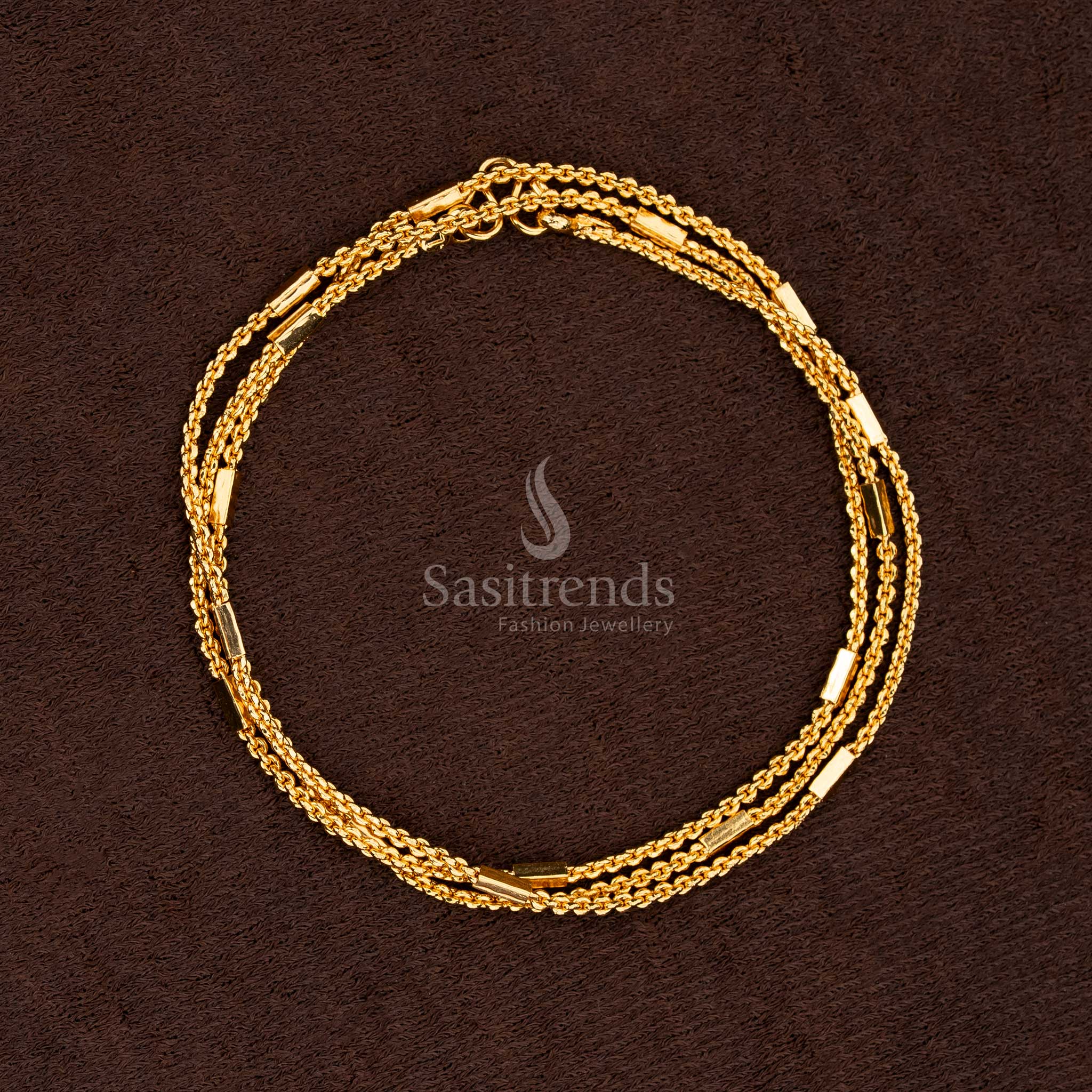 Divine micro gold designer chain with 24K brilliance for traditional wedding fashion – Sasitrends