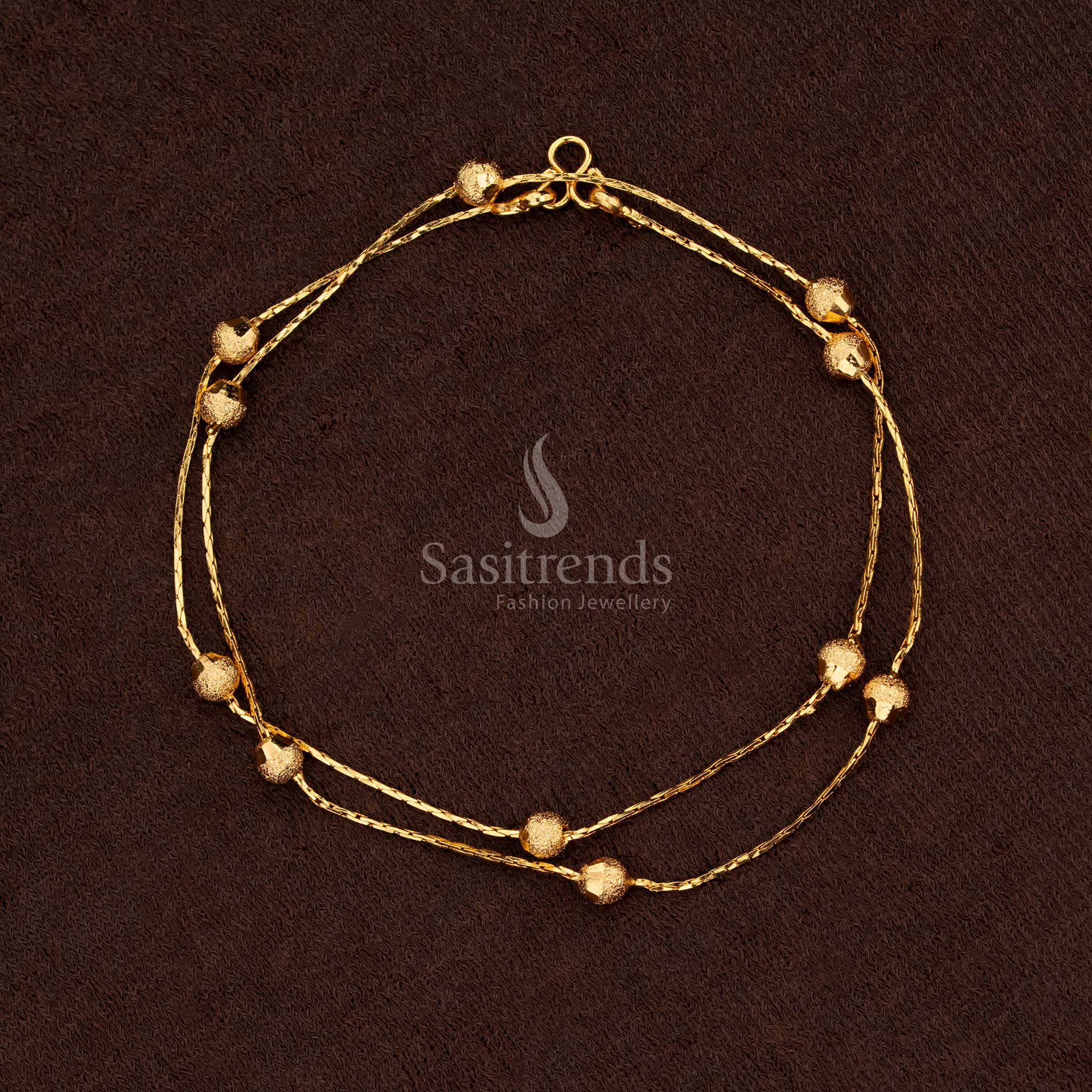 Graceful Micro Gold Plated 18 Inches Designer Chain with polished shine for elegant saree and bridal looks – Sasitrends