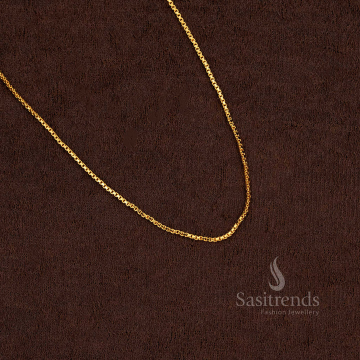 Opulent Micro Gold Plated 18 Inches Designer Chain featuring shimmering links, perfect for festive and ceremonial celebrations – Sasitrends