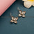 New Office Wear Oxidized German Silver AD Stone Floral Hook Earrings in Green - Trendy Collections for Women's Fashion