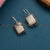 White Monalisa Stone Oxidized German Silver Hook Earrings - Classic Elegance for Women's Office Wear and Special Occasions