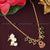 Kerala Traditional Palakka Necklace with 3 Petals | Green/Pink Stones