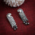 Trendy Parrot Oxidised Silver Earrings with Ghungroo Beads