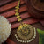 Peacock Motif Temple Gold Finish Maang Tikka with AD Stones