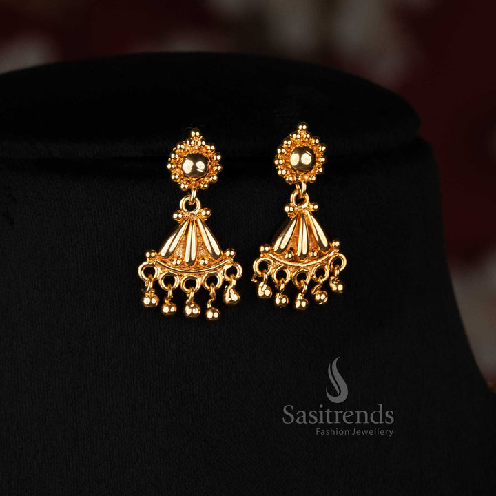 Graceful micro gold plated Mullapoo necklace set for women, Kerala traditional jasmine inspired jewellery for elegant looks – Sasitrends