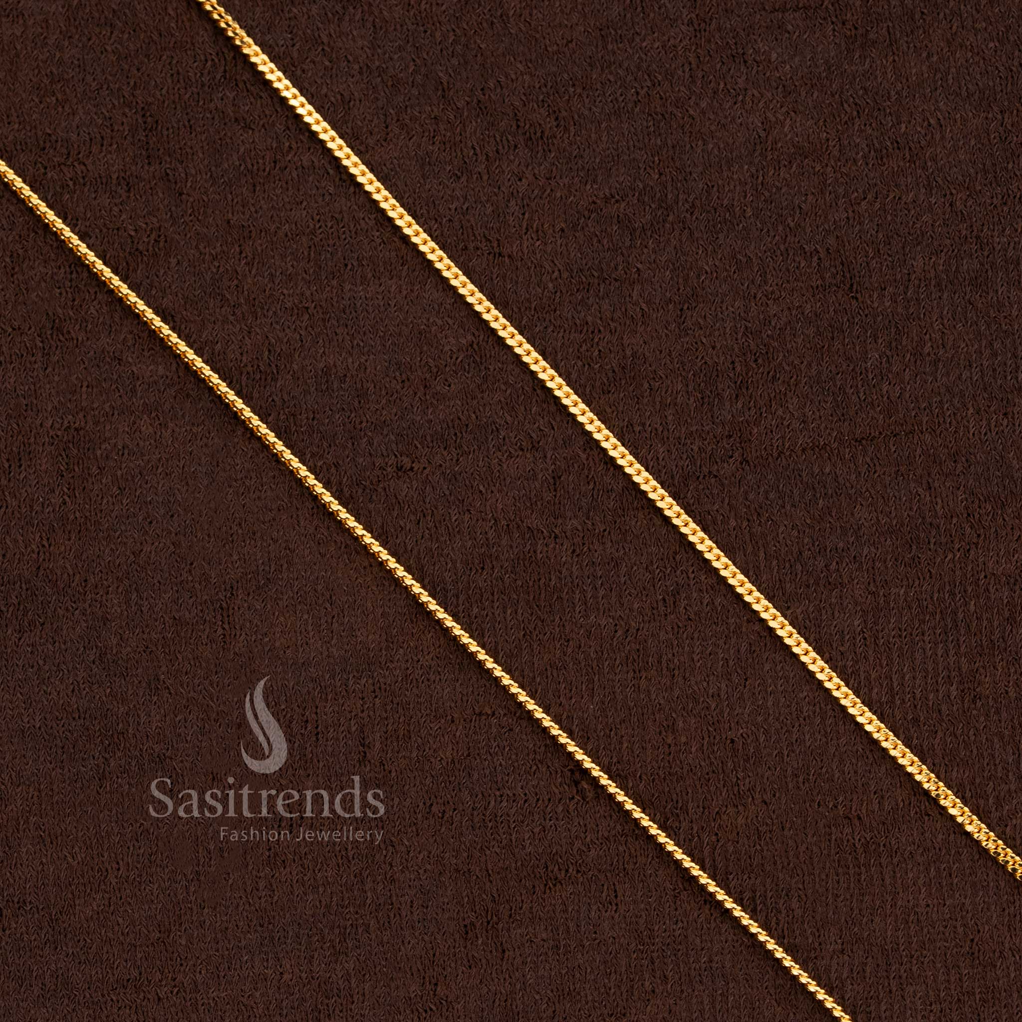 Radiant Micro Gold Plated 18 Inches Chain with designer lustre accents, ideal for bridal, festival, and saree wear – Sasitrends