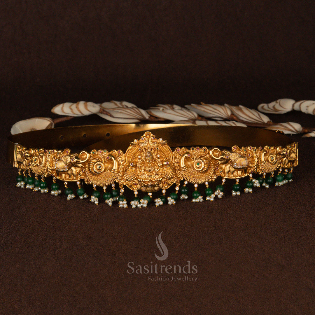 Bridal Temple Jewellery Hip Belt with Elephant and Peacock Motifs – Sasitrends