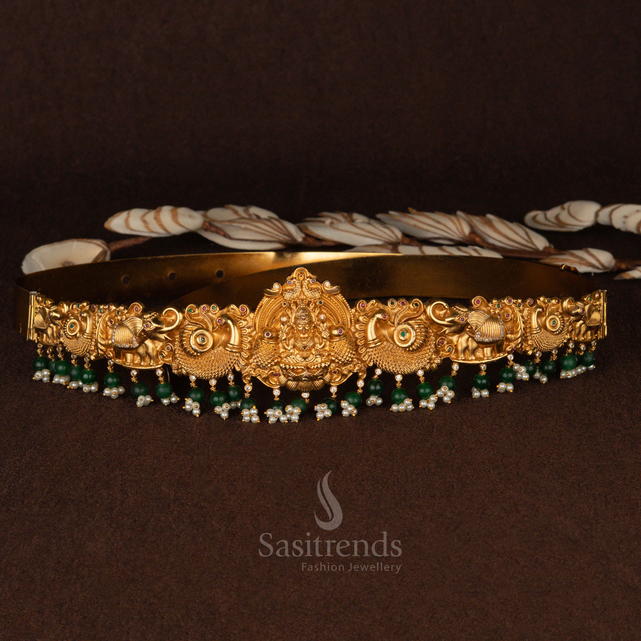 Bridal Temple Jewellery Hip Belt with Elephant and Peacock Motifs – Sasitrends