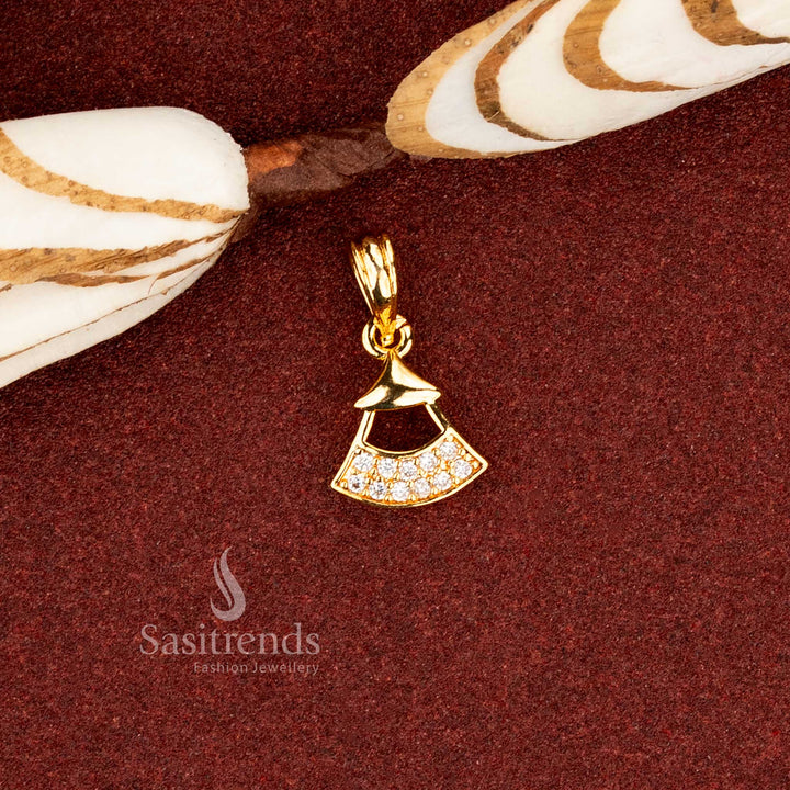 Grace charm micro gold plated American diamond designer pendant crafted for festive styling and regular use guaranteed – Sasitrends