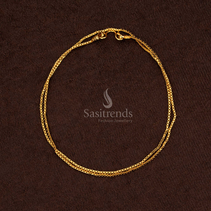 Majestic Micro Gold Plated 18 Inches Filigree Designer Chain, designed for elegant bridal and celebratory attire – Sasitrends