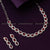 Vibrant Red American Diamond Necklace - Rhodium Silver Finish