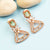 Rose Gold Plated Mint Green Earrings with American Diamond Stones - Party Wear