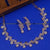 Glamorous Rhodium Plated AD Necklace Set - Party Wear Jewellery for Women