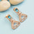 ose Gold Plated Ocean Blue Earrings with American Diamond Stones - Party Wear