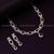 Rhodium Silver Plated Red AD Stone Necklace Set - Latest Party Wear