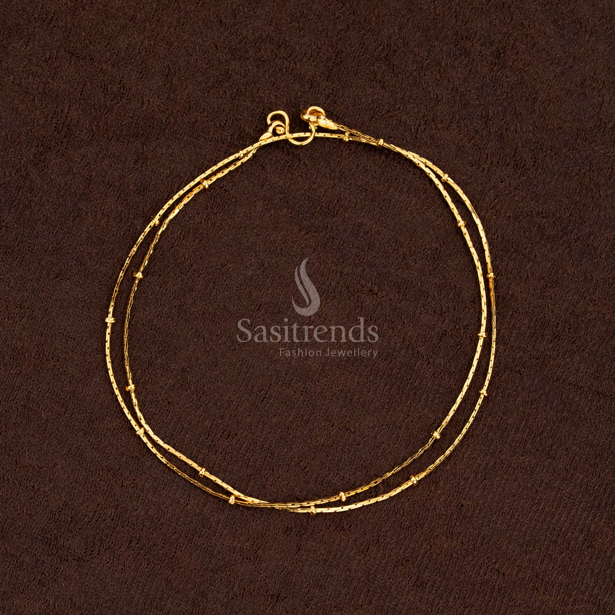 Glorious Micro Gold Plated 18 Inches Chain featuring exquisite link design, ideal for weddings and cultural festivities – Sasitrends