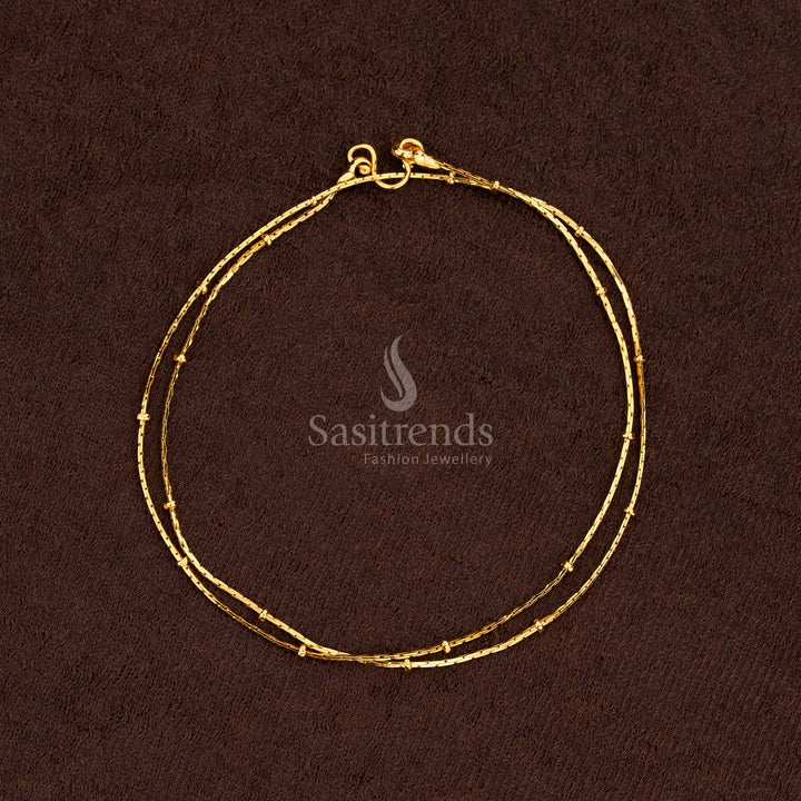 Glorious Micro Gold Plated 18 Inches Chain featuring exquisite link design, ideal for weddings and cultural festivities – Sasitrends