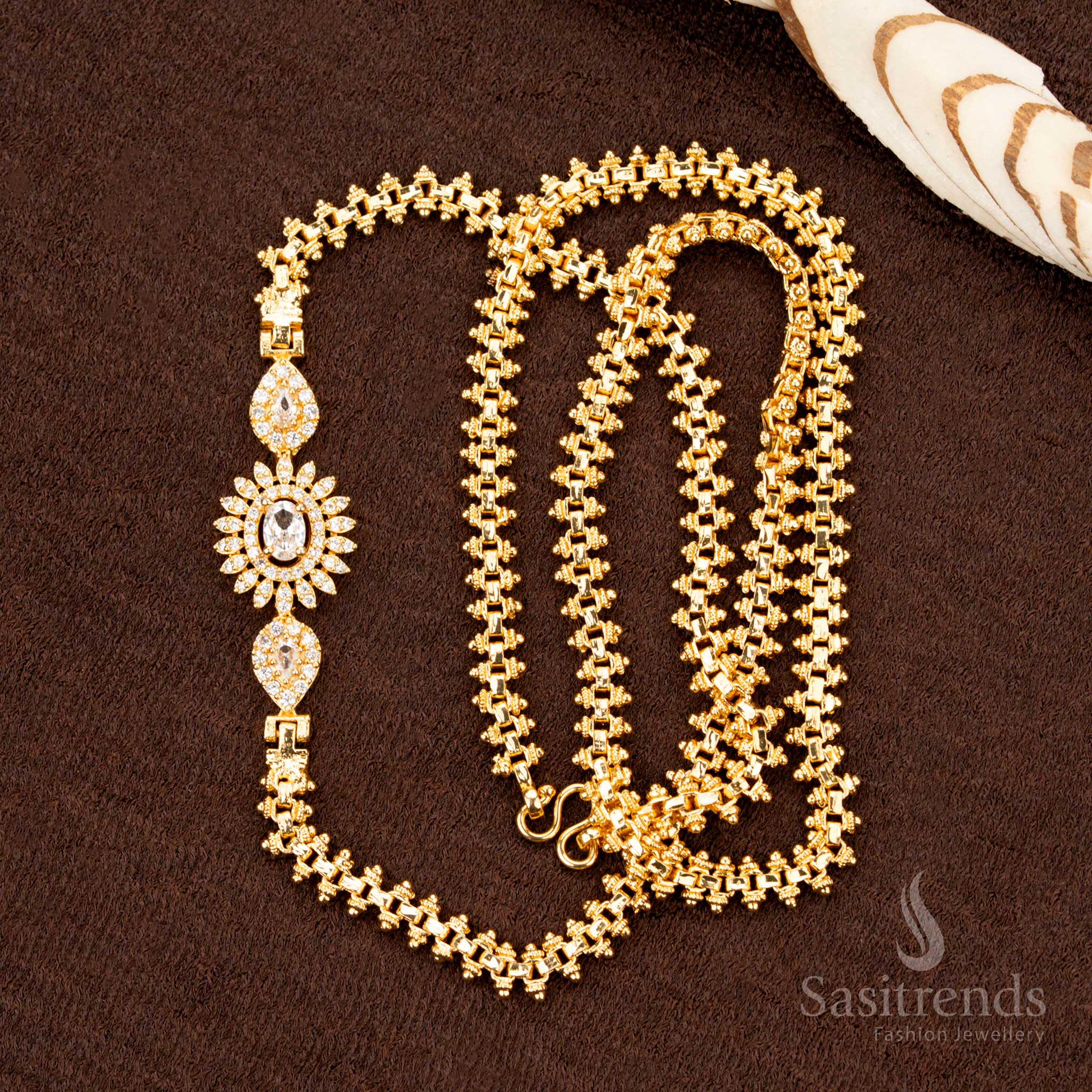 Guaranteed floral Mugappu necklace for festive and wedding wear – Sasitrends