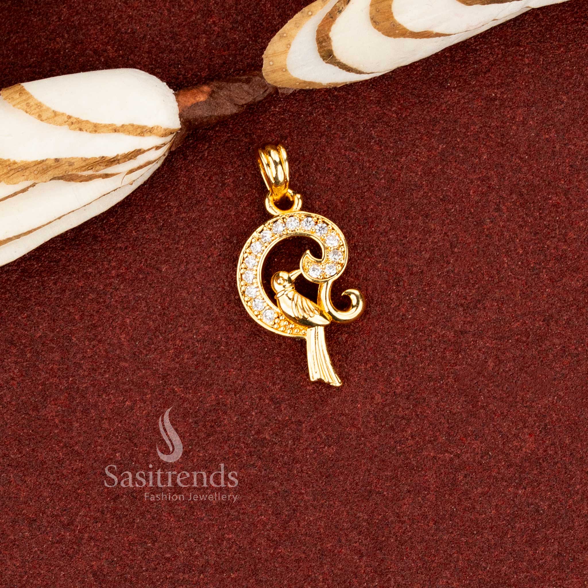 Luminous touch micro gold plated American diamond trendy pendant perfect for daily office and festive styling guaranteed – Sasitrends