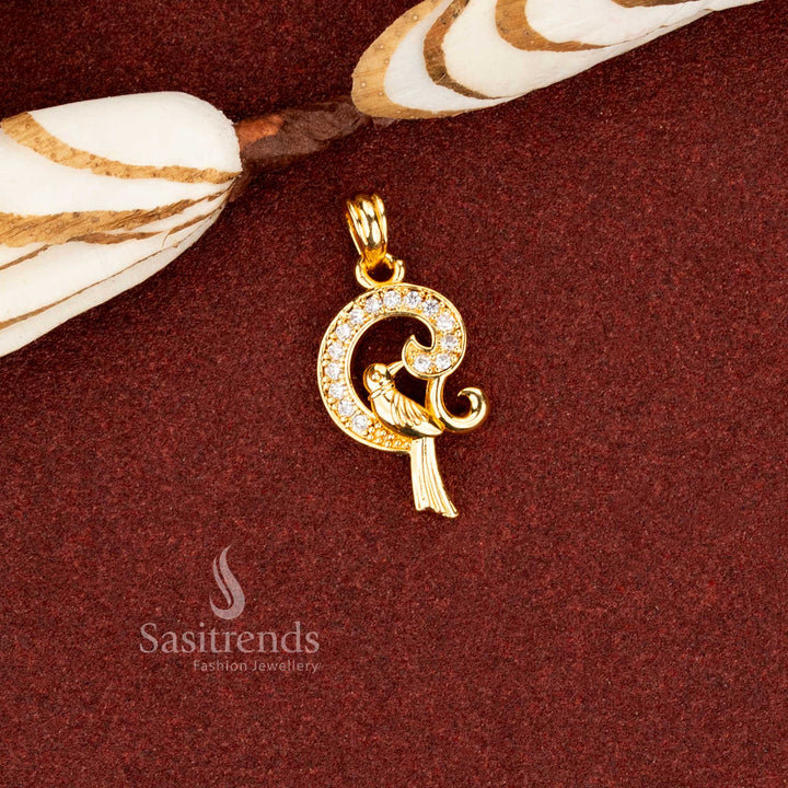 Luminous touch micro gold plated American diamond trendy pendant perfect for daily office and festive styling guaranteed – Sasitrends