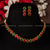 Traditional Antique Ruby Green Round Kemp Stone Jewellery Set