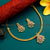 Floral Pendant Attigai Necklace: Matte Gold Plated Choker in Pink Stone with Pearl Drops - Traditional Elegance in Pink Hues