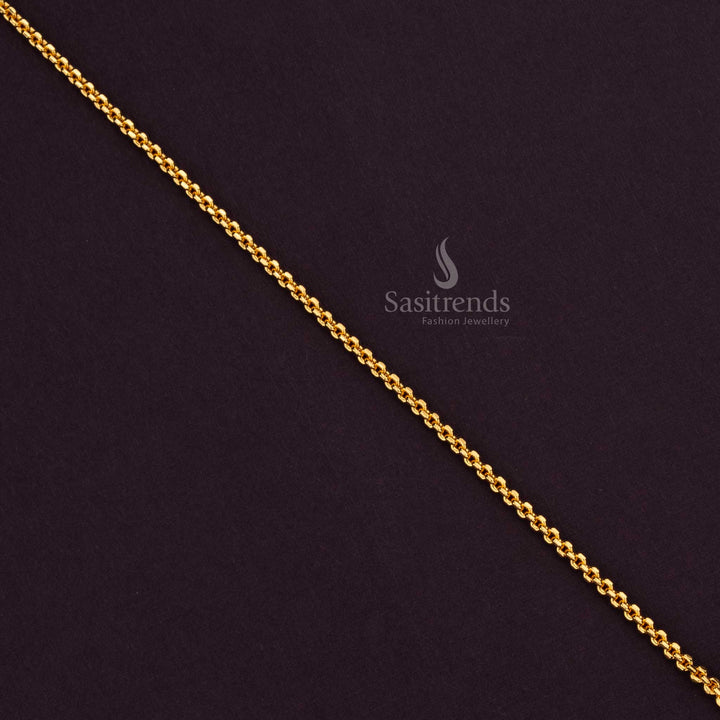 24 Carat Pure Gold Plated Rope Chain with Elegant Finish - Sasitrends