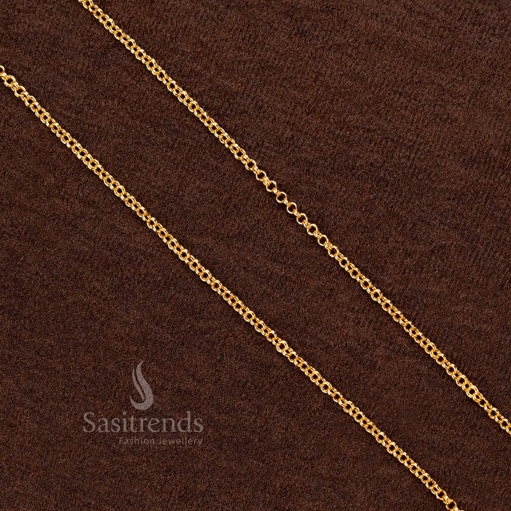 Micro Gold Plated One Gram Traditional Chain Design for Saree Wear – Sasitrends