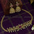 Traditional Matte Gold Plated Choker Necklace with Green Stones - Floral Design, Pearl Jhumkas