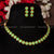 Trendy Antique Green Choker Kemp Stone Necklace Set For Women