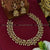 Matt Gold Plated Floral Choker Necklace Set with Jhumkas - Party Wear