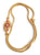 Trendy Micro Gold Plated Mugappu Chain with Floral Motif and AD Stones in Ruby-White Elegance