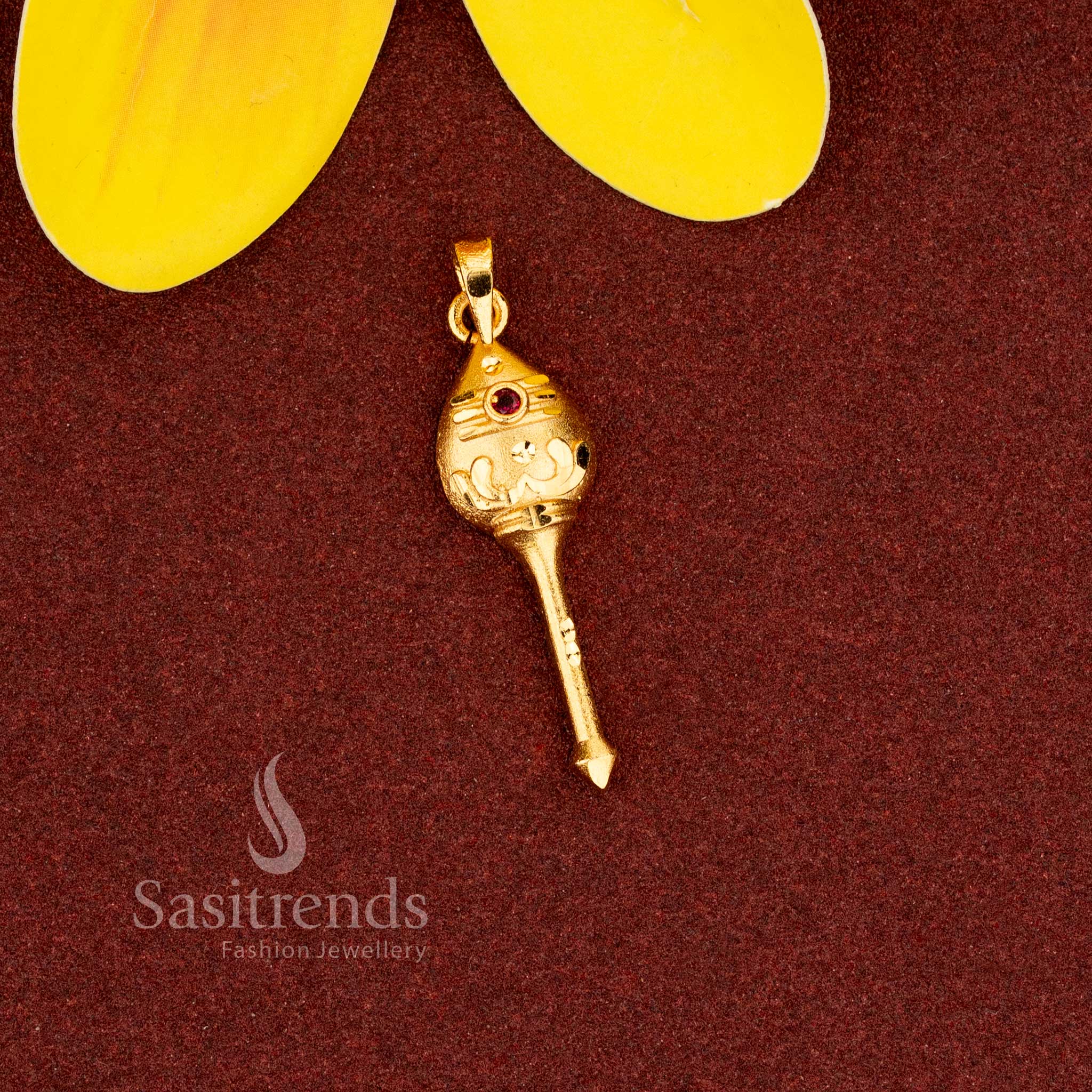 Elegant Micro Gold Plated Traditional Forming Pendant Collections for Temple Wear, Cultural Functions - Sasitrends