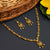 Matte Gold Plated Temple Necklace with AD Stones- Ruby-White Color Variant