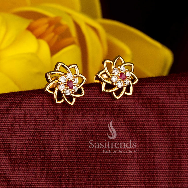 Elegant Flower Pendant Necklace Set - Perfect for Traditional Occasions