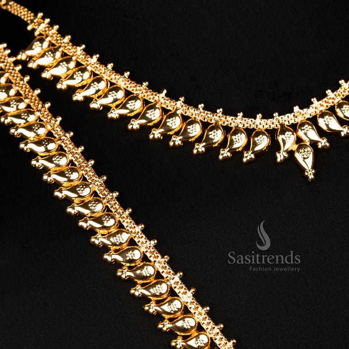 Bridal Wear Mango Motif Combo Necklace – Look Like Real Gold – Sasitrends