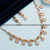 Yellow Radiance! Rose Gold Necklace Set with American Diamond Stones - Trendy Party Wear for Women