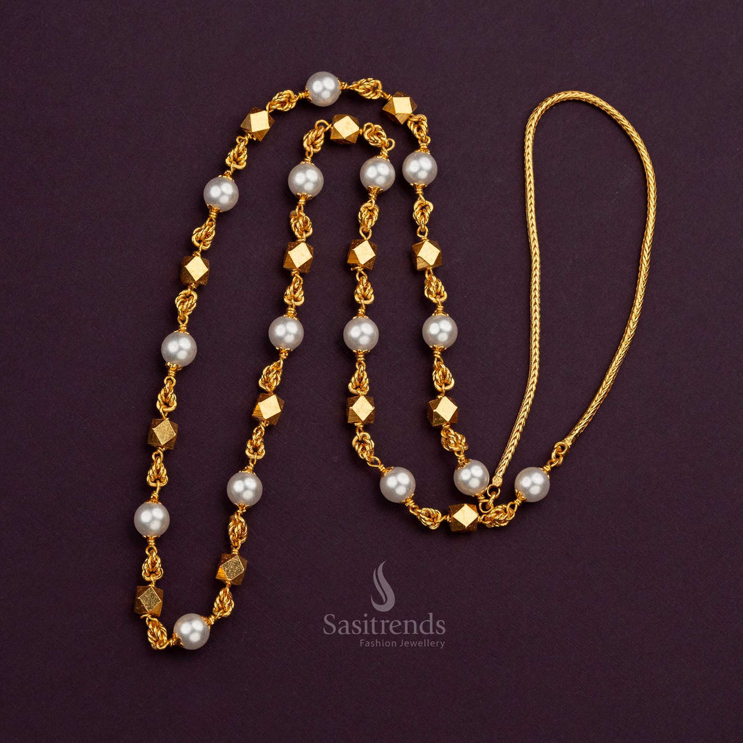 Moti Mala Designs Gold Necklace With Moti Mala Necklace Gold Moti
