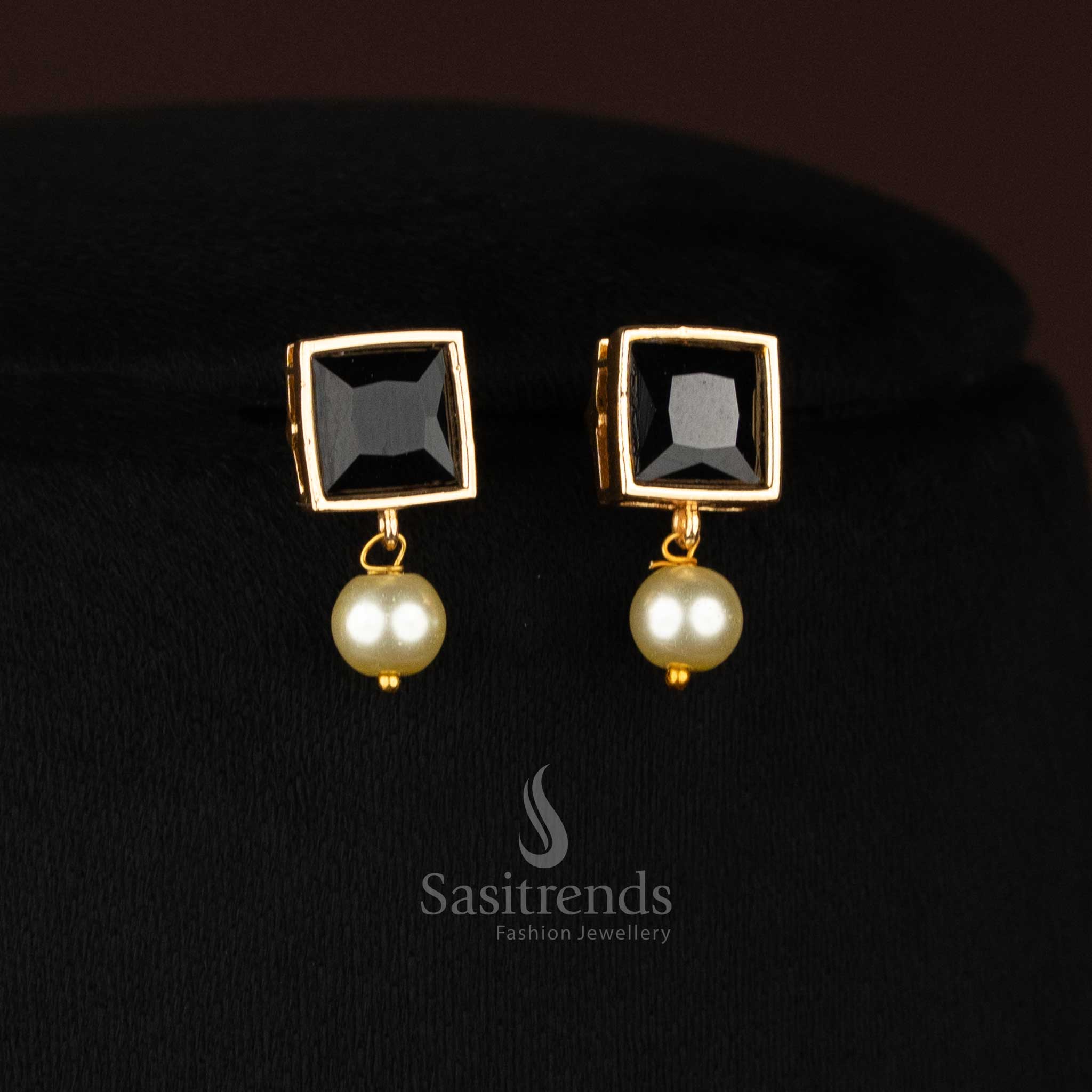 BIG black AD studs with pearl detail shaping a fine traditional elegance – Sasitrends