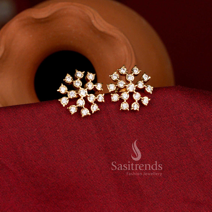 Elegant Impon Guaranteed Micro Gold Plated Floral Stud Earrings – Timeless Festive & Ethnic Jewellery